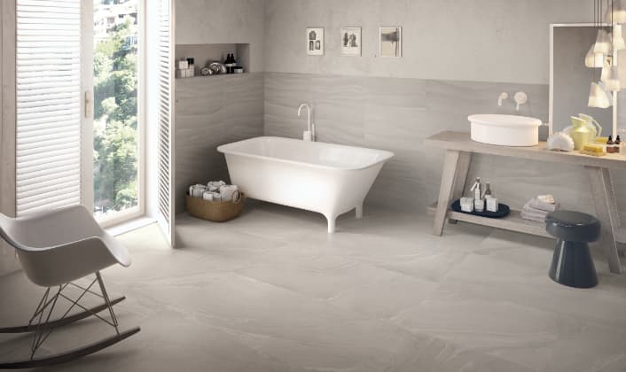 Gres porcelánico-Provenza-Zerodesign AsianGrey 60x120 - GobiGrey 30x60 Amb B