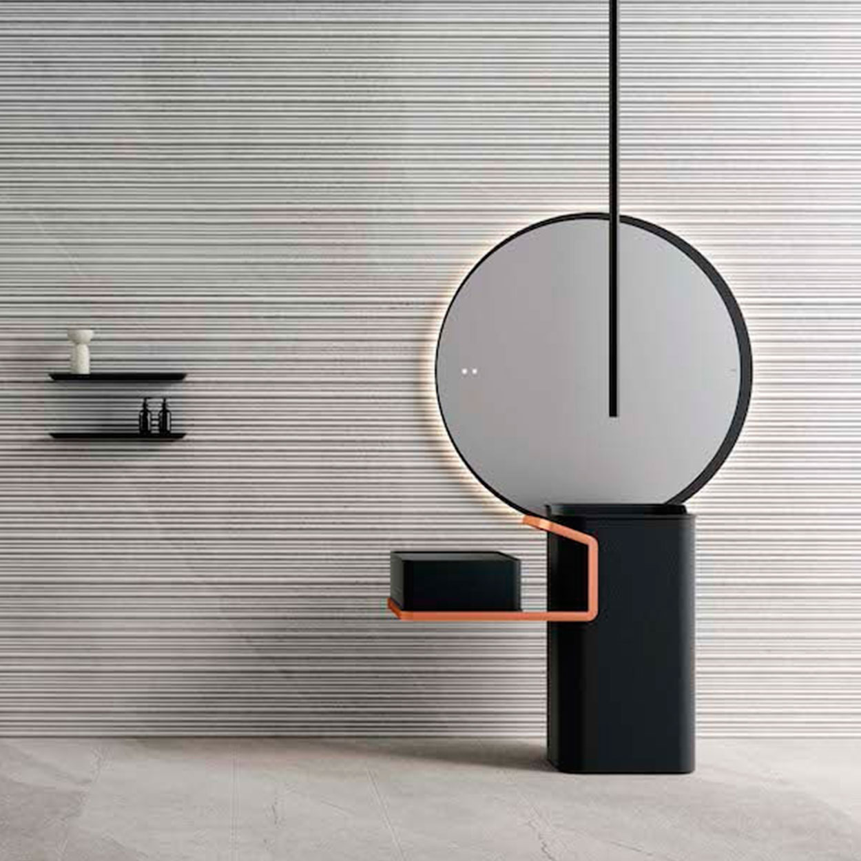 Mueble de baño de diseño con espejo Fiora