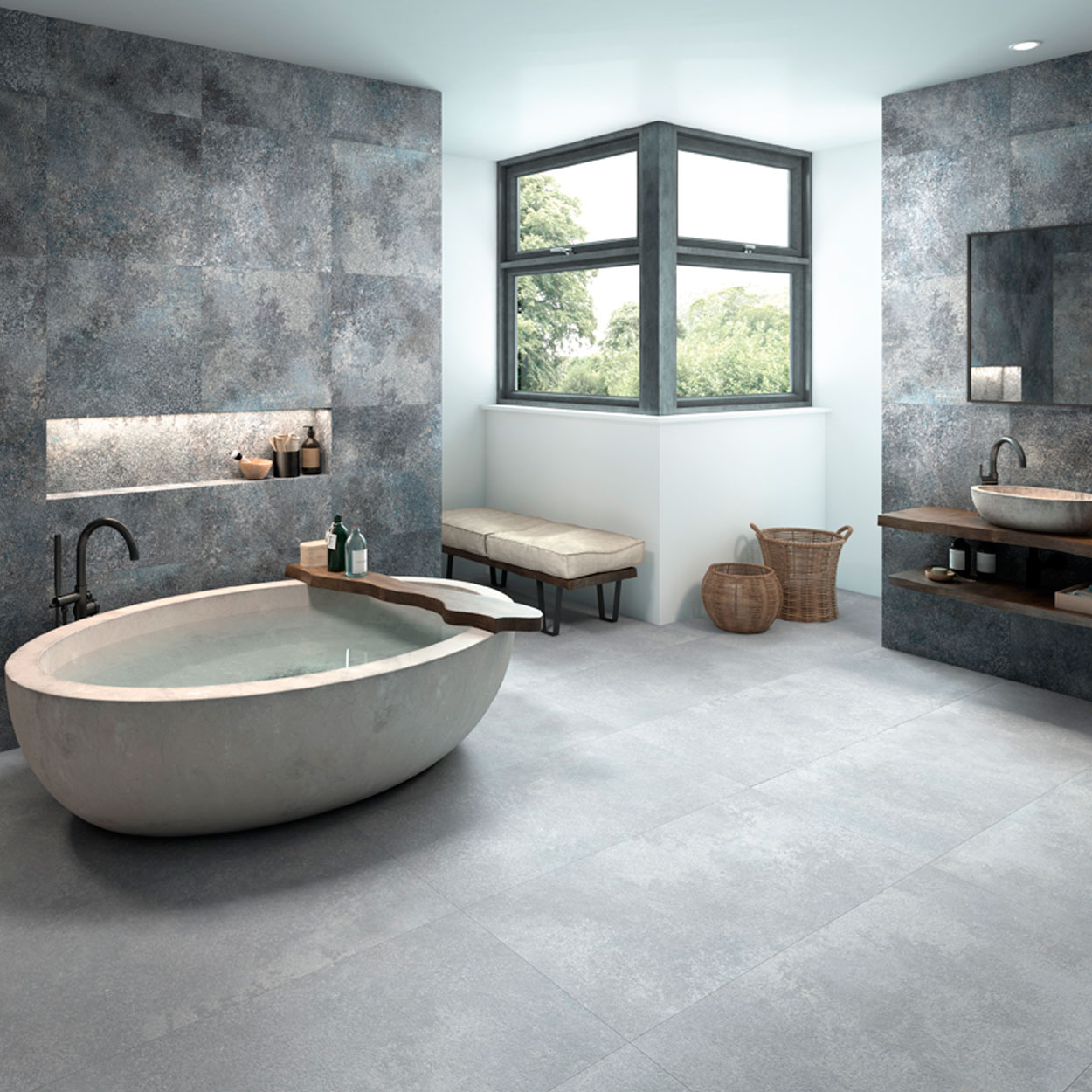 Azulejo porcelánico Apavisa Earth Blue Murcia Alicante