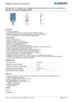 GEBERIT – Bastidor Geberit Kombifix para inodoro suspendido, 109 cm 110.793.00.1 (Ficha Técnica)