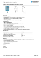 GEBERIT – Cisterna empotrada Geberit Sigma 8 cm, 6-3 litros 109.790.00.1 (Ficha Técnica)