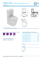 IDEAL STANDARD – Connect space E119601 Inodoro cc pan ho white btw cc bxd (FichaTécnica)