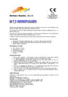 MORTEROS REUNIDOS – Mortero M7,5 HF (Ficha Técnica)