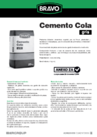 BRAVO – Cemento Cola Gris (Ficha Técnica) (CP)