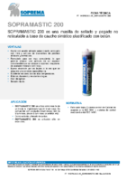 SOPREMA – Masilla Asfáltica Sopramastic 200 (Ficha Técnica)
