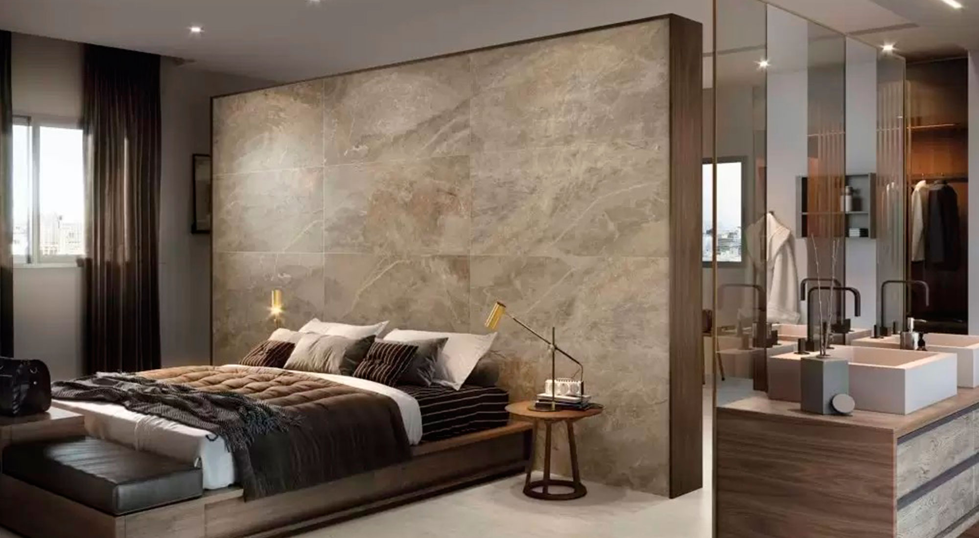 Acabado mármol porcelanitedos Tamesis