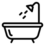 icono baño, bañera y mueble de baño
